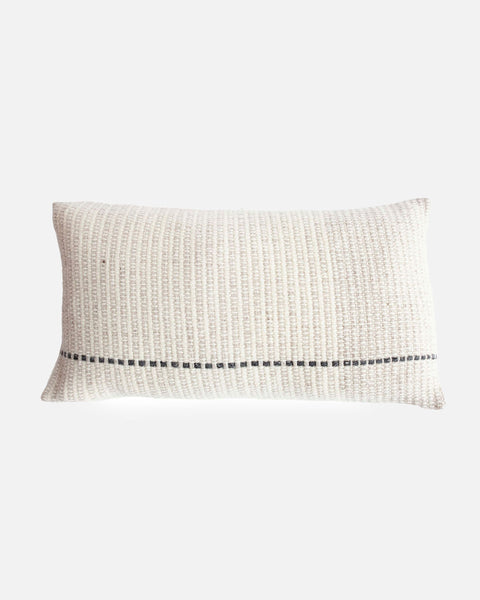 Temps Handwoven Lumbar Cushion - Light Grey