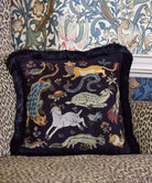 Trematonia Medium Jacquard Cushion in Ebony
