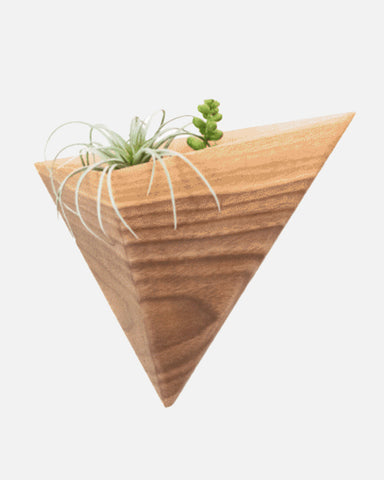Triangle Wall Planter - Walnut
