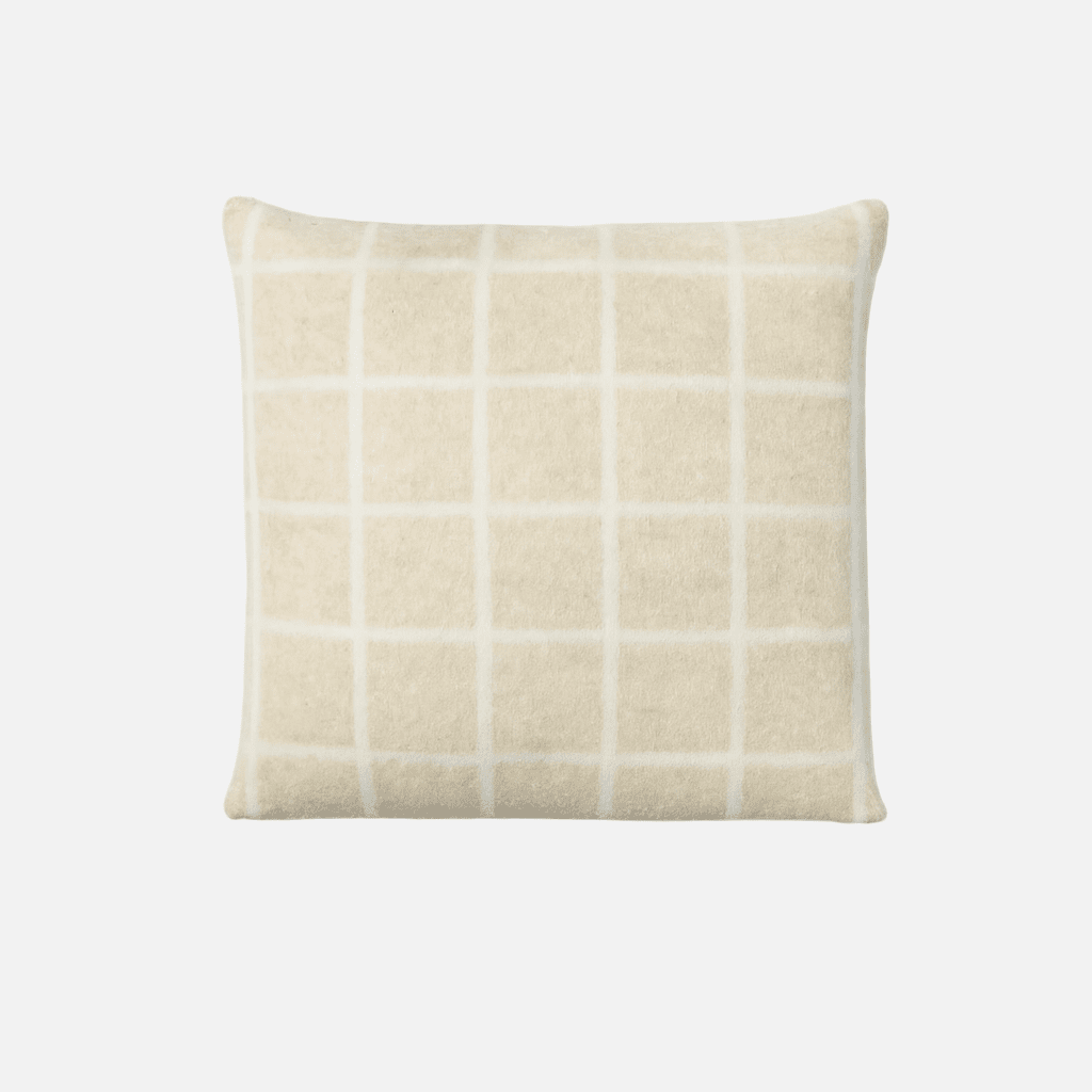 Umi Throw Pillow in Limestone & Ivory