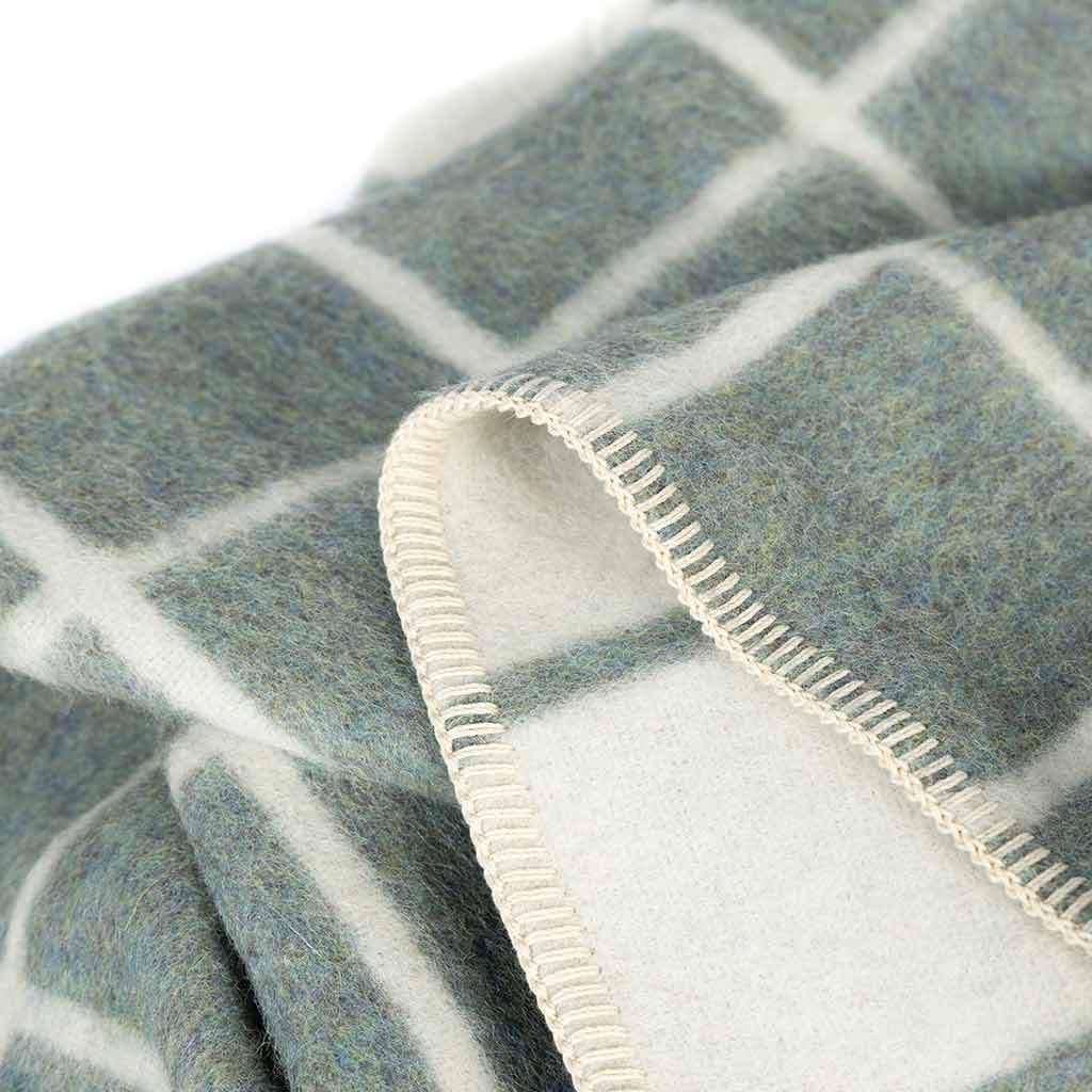 Umi Heirloom Blanket in Marled Sea Glass & Ivory
