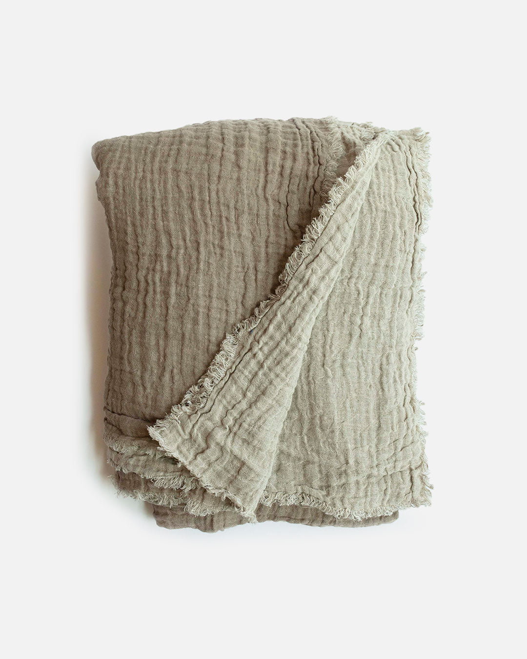 Washed Waffled Linen Blanket in Naples