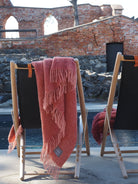 Rose & Brick Melange Mohair Throw