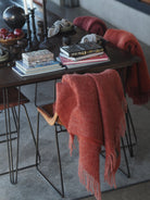 Rose & Brick Melange Mohair Throw