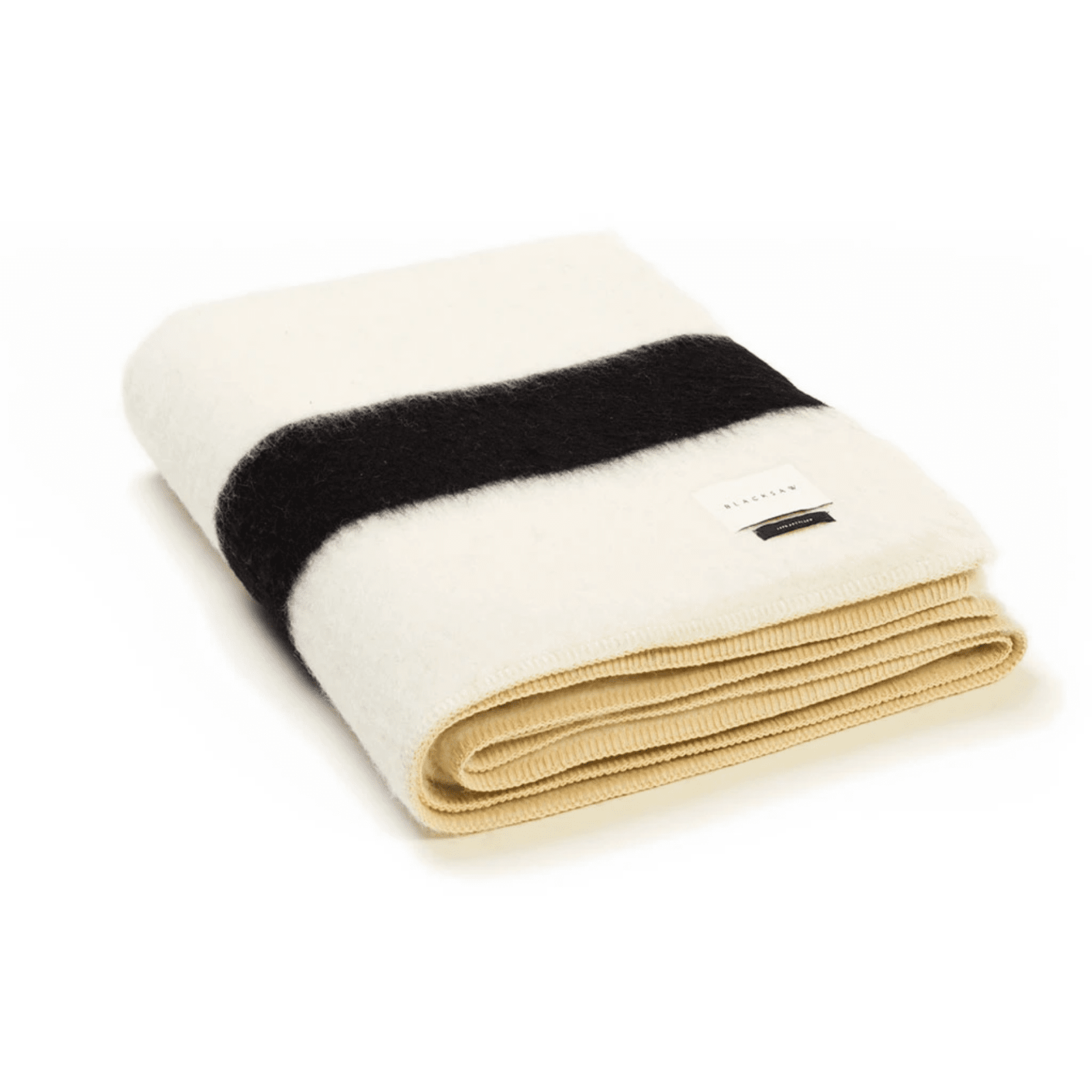 The Siempre Recycled Blanket - Ivory/Black Stripe