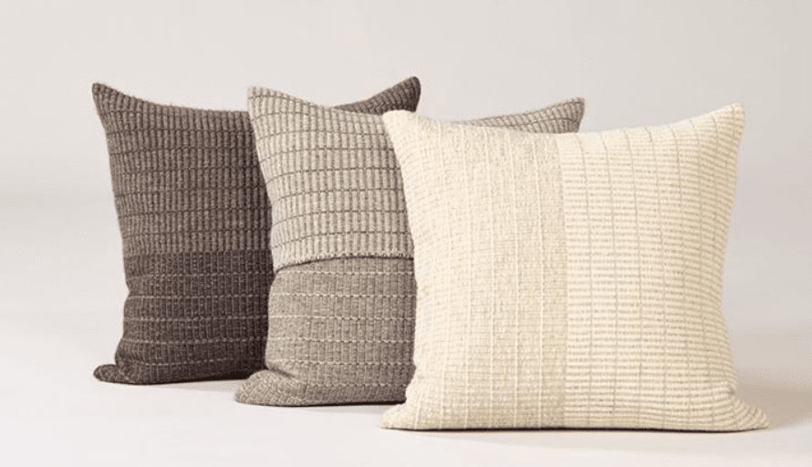 Tile Handwoven Cushion - Marble